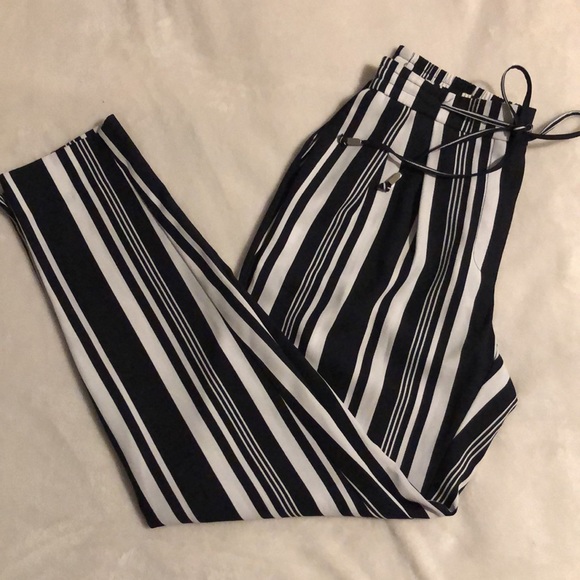 Zara Striped Drawstring Trousers Sz: XS - Picture 5 of 5